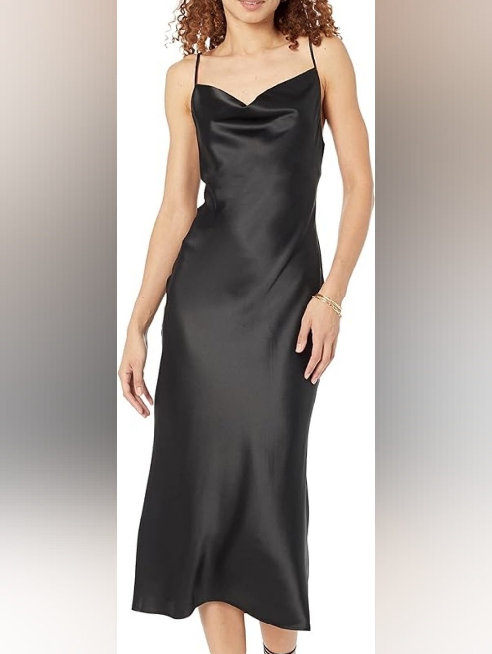 The Drop Women's Long Slip Dress NWT Small Black